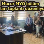 Mucur MYO bölüm hocaları toplantı düzenliyor…