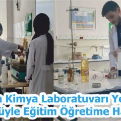 MYO’nun Kimya Laboratuvarı Yenilenen Yüzüyle Eğitim Öğretime Hazır