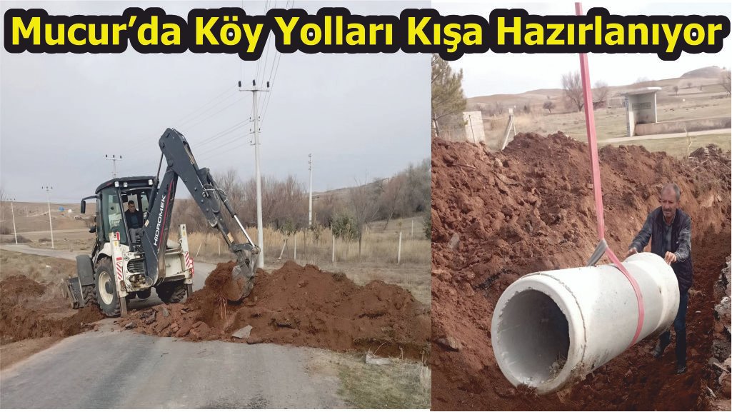 Mucur’da Köy Yolları Kışa Hazırlanıyor